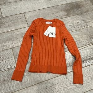 NWT orange Zara girls sweater